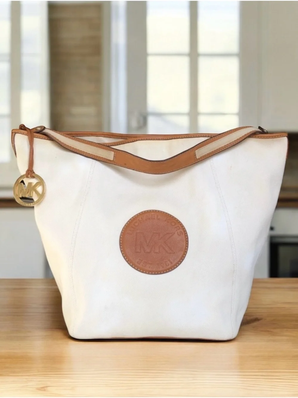 Michael Kors Large Tote Shoulder Bag Ivory